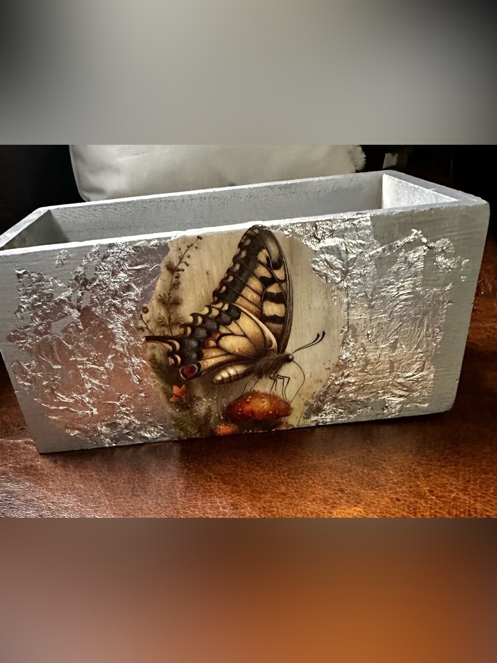 Hand crafted Decorative Butterfly Wooden storage Box